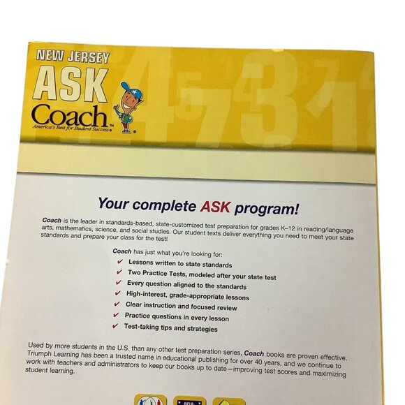 New Jersey ASK Coach Mathematics Grade 2 By Triumph Learning Paperback 2004 - Picture 8 of 14